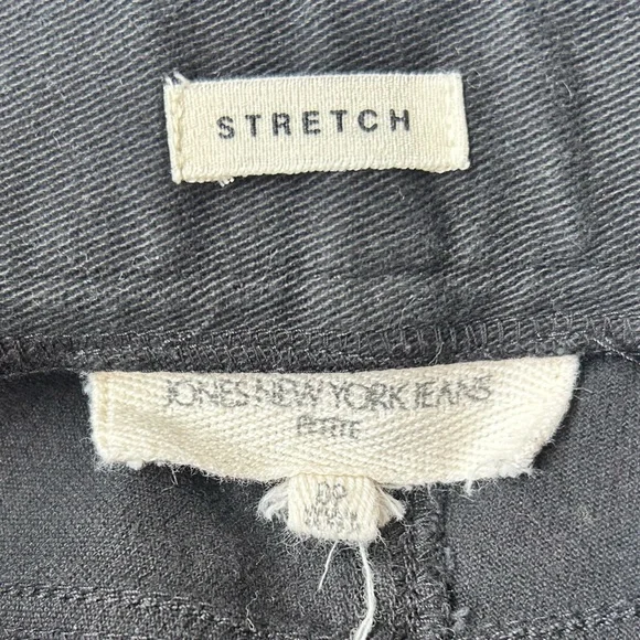Jones New York Black Straight Leg Denim with Modern Distressing - Picture 4 of 9